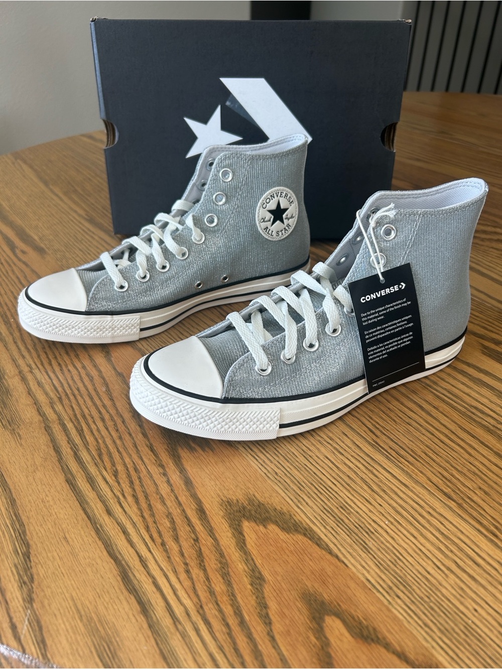 Converse Barely Grey High Top Sneakers, size 9, NIB